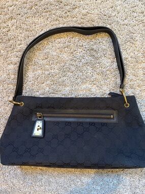 Gucci Black Shoulder Bag with Gold Hardware